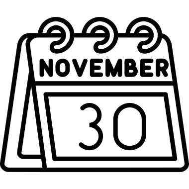 Kasım 20. Tarih simgesi tasarım vektörü