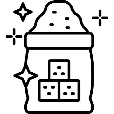 Bir torba kahve ikonunun vektör çizimi