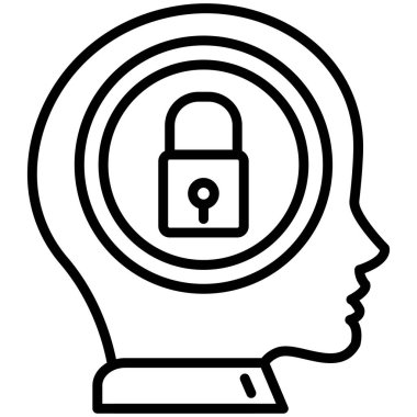 Kilit. Web simgesi basit illüstrasyon