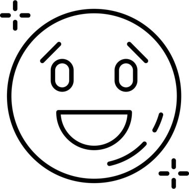 Mutlu yüz ifadesi, vektör illüstrasyonu