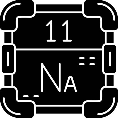 Kimyasal element simgesi, vektör illüstrasyonu