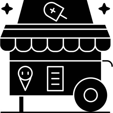 Dükkan. Web simgesi vektör illüstrasyonu