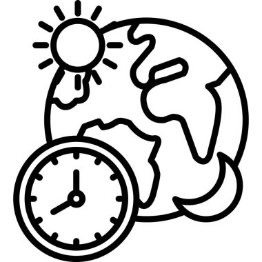 küresel saat küresi simgesi