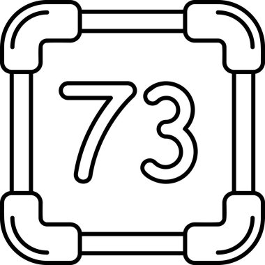 Çizgi film numarasının vektör illüstrasyonu