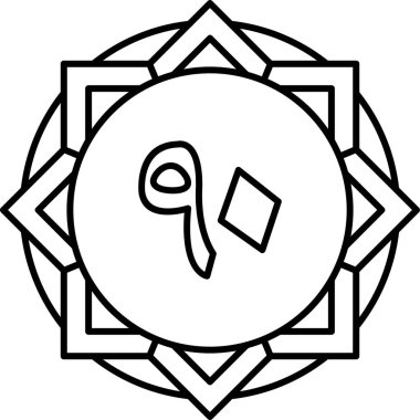 Dövmeli bir dövmenin vektör çizimi