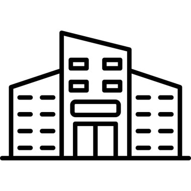 Hastane oluşturma vektör simgesi, özet biçimi