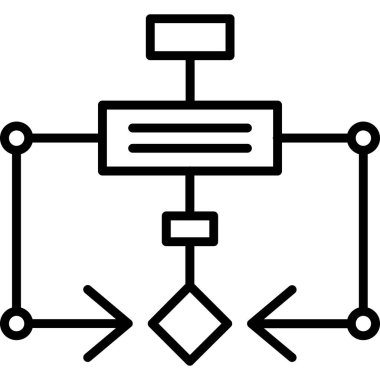 veri analiz ağı simgesi ana hat biçiminde