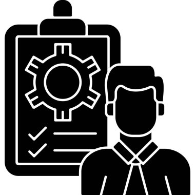 iş adamı yönetim simgesi