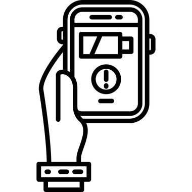 pil simgesi olan akıllı telefon