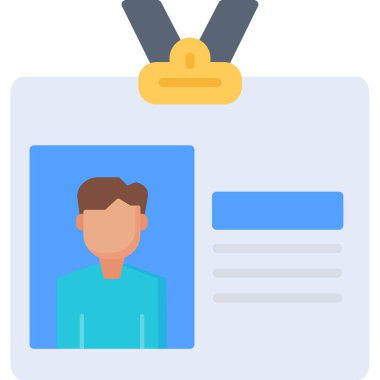 kimlik kartı vektör simgesi