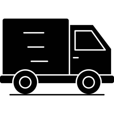 kamyon simgesi, vektör illüstrasyonu
