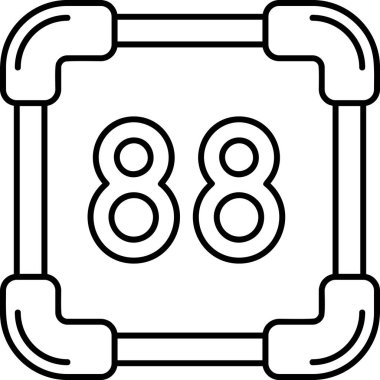 8 numaralı simge tasarım vektörü