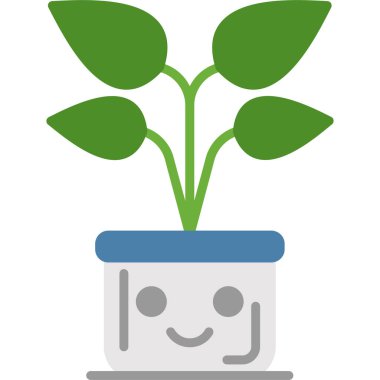 Bitki. Web simgesi basit illüstrasyon