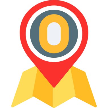 Konum pin vektör simgesi