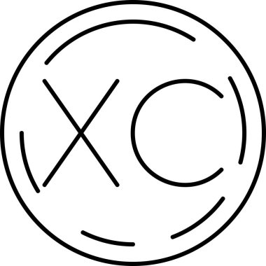 Bir x harfinin vektör illüstrasyonu