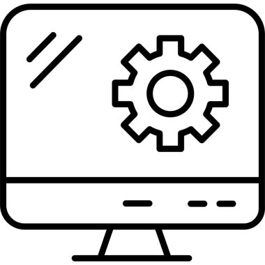 Bilgisayar ayarları. Web simgesi basit tasarım