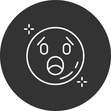 vektör üzgün emoji simgesi