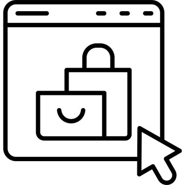 alışveriş simgesi vektör illüstrasyonu