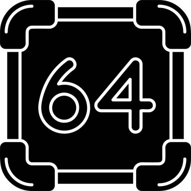 Moda stili izole edilmiş arkaplanda 6 numaralı simge