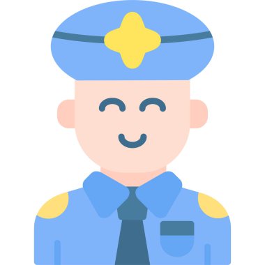 Düz stil polis simgesi