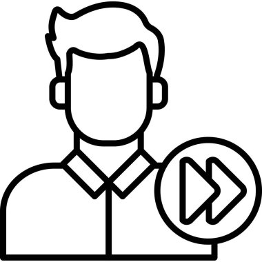 Oyuncu. Web simgesi basit illüstrasyon