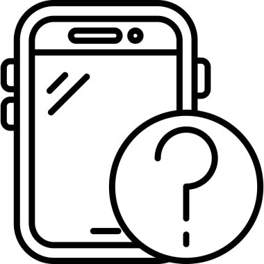 hat biçimi ile telefon soru işareti simgesi