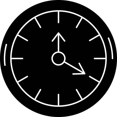 Saat simgesi, vektör illüstrasyonu