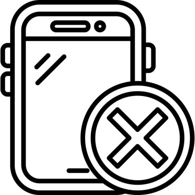 Cep telefonu simgesi, vektör illüstrasyonu