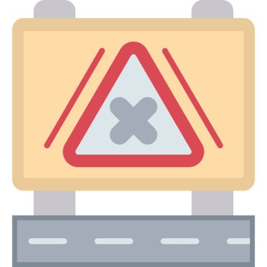 Yol işaretleri renkli vektör simgesi