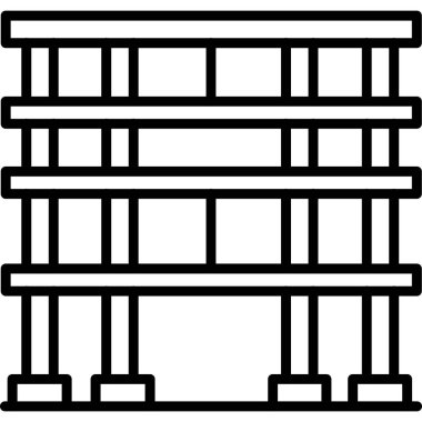 Bar rafı ikonu. beyaz arkaplanda izole edilmiş web tasarımı için çizgi çubuğu vektör simgesi