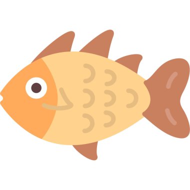 beyaz arkaplan, vektör, illüstrasyon üzerinde izole balık düz simgesi