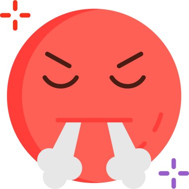 kızgın. Web simgesi basit illüstrasyon