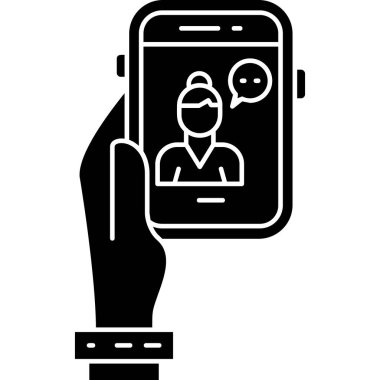 cep telefonu arama simgesi, vektör illüstrasyonu