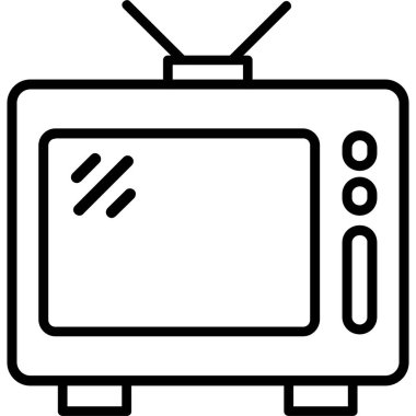 TV simgesi vektör illüstrasyonu