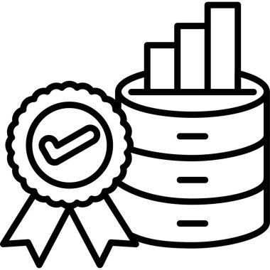 iş grafiği simgesi, modern vektör illüstrasyonu