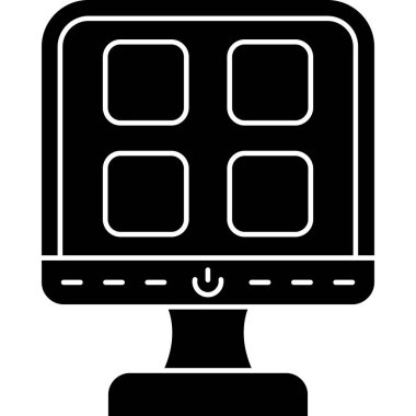 Bilgisayar ekran simgesini ana hat biçiminde izleName