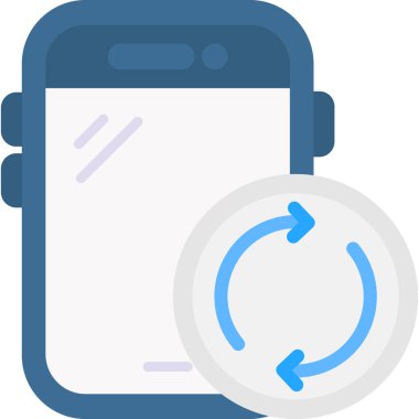 akıllı telefon saat simgesi, vektör illüstrasyon tasarımı