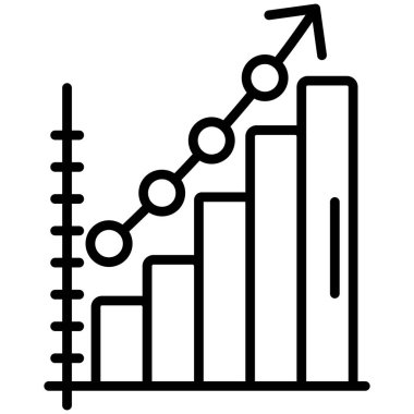Büyüme grafik vektör simgesi