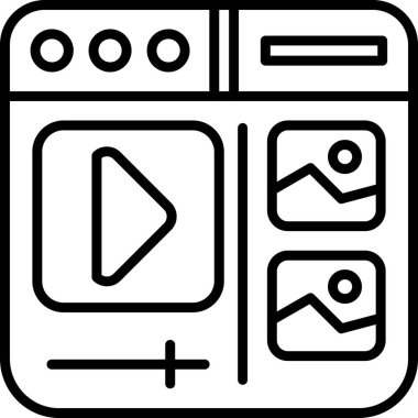 Televizyon. Web simgesi basit illüstrasyon