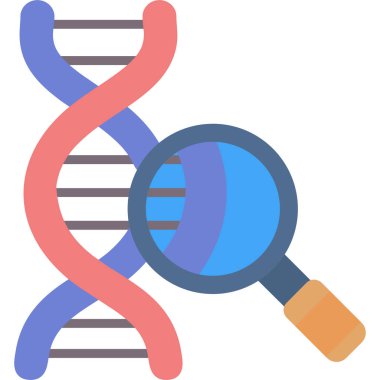 DNA araştırma simgesi vektör illüstrasyonu