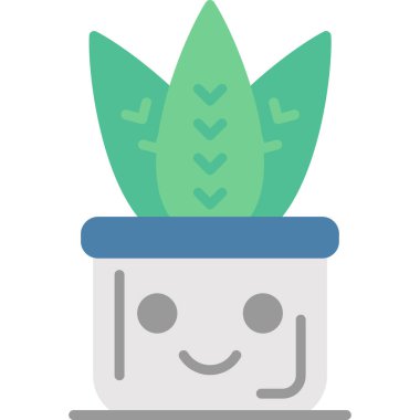 Kaktüs. Web simgesi basit illüstrasyon