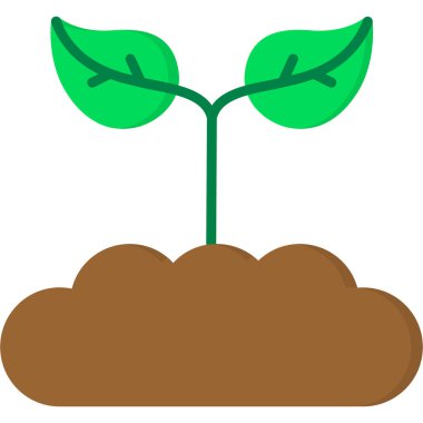 Beyaz arkaplanda bir ağaçtan, vektörden, illüstrasyondan büyüyen bitki