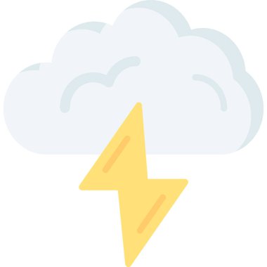 bulut yıldırım vektörü illüstrasyonu