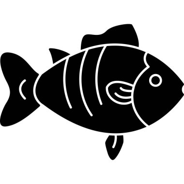 balık simgesi vektör illüstrasyonu