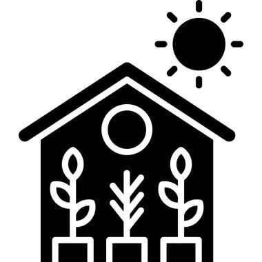 Moda tasarım tarzındaki bitki simgesi arkaplanda izole