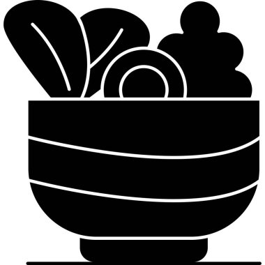 Yiyecek ve içecek ikonunun vektör illüstrasyonu