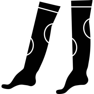 Beyaz arkaplanda izole edilmiş bir çift çorabın vektör çizimi