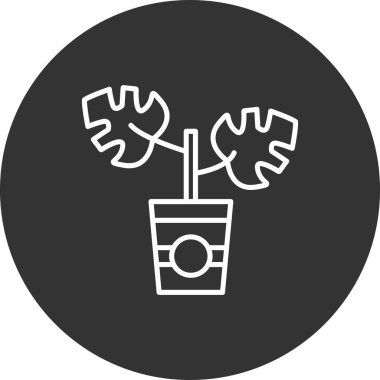 Bitki simgesinin vektör illüstrasyonu