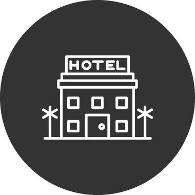Otel ikonu. vektör illüstrasyonu.