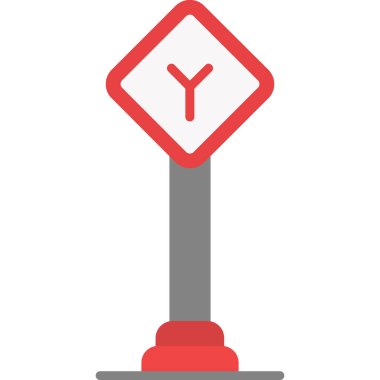 Trafik işareti simgesi. vektör illüstrasyonu